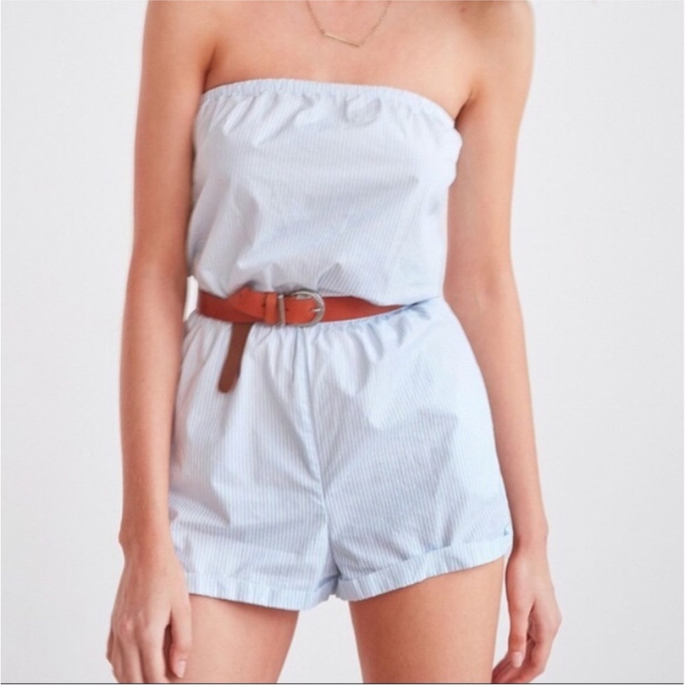 Urban outfitter’s Kimchi Blue Strapless Striped Romper